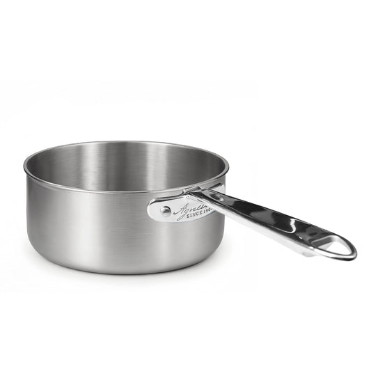 Agnelli - Casseruola alta con un manico tubolare inox - induzione e gas - Aluinox 3 ply 24 cm -ALIX107ALIN24
