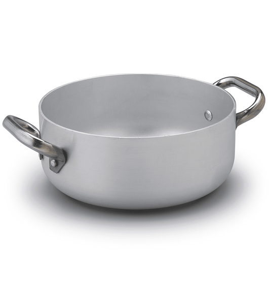 Agnelli Casseruola bassa con due maniglie inox induzione e gas Alluminio
