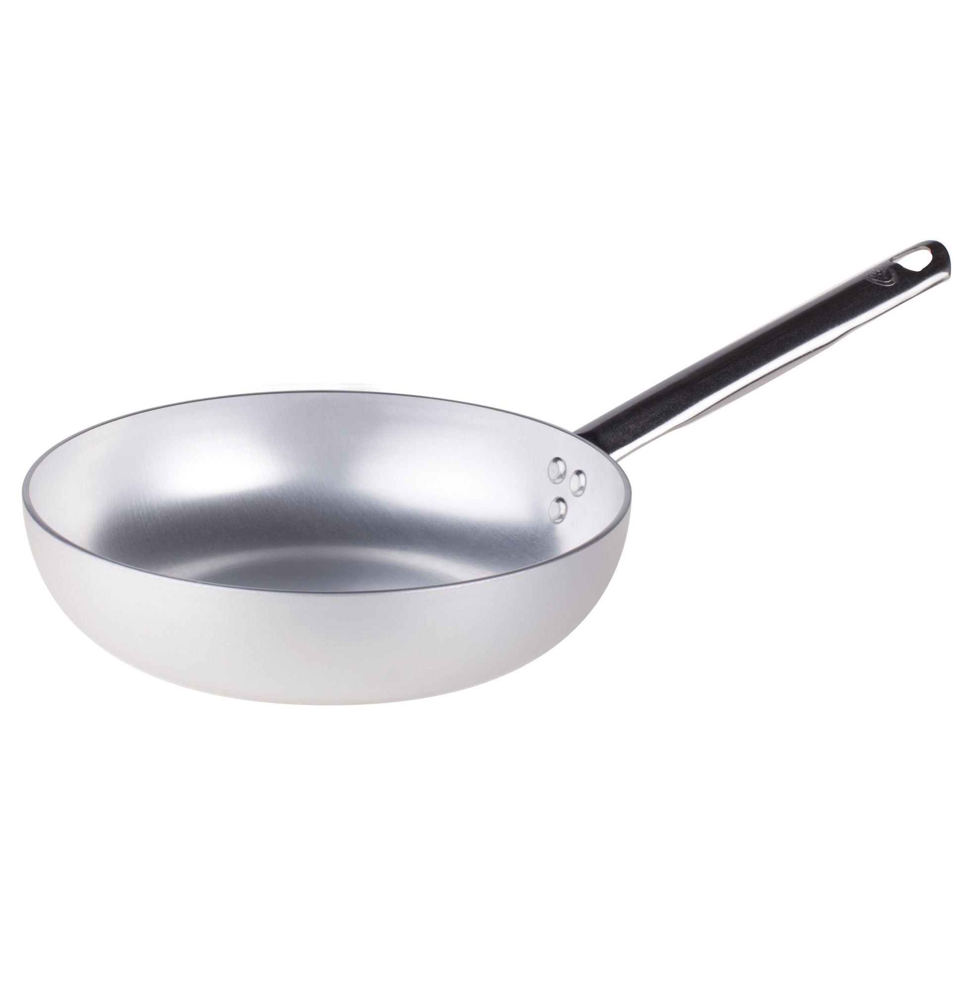 Padella svasata bassa con manico tubolare inox gas Alluminio