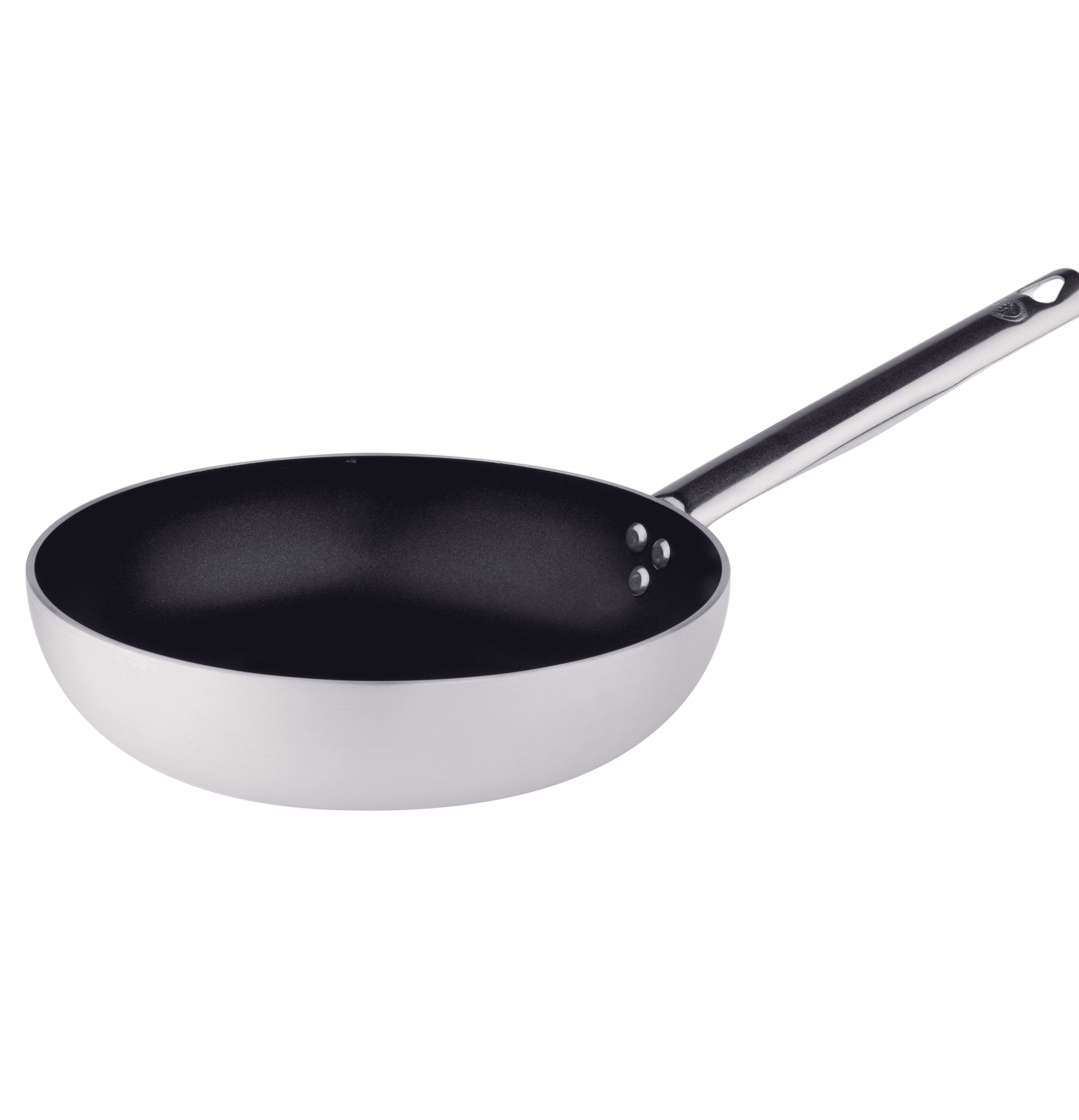 Agnelli Padella svasata alta con manico tubolare inox gas Antiaderente